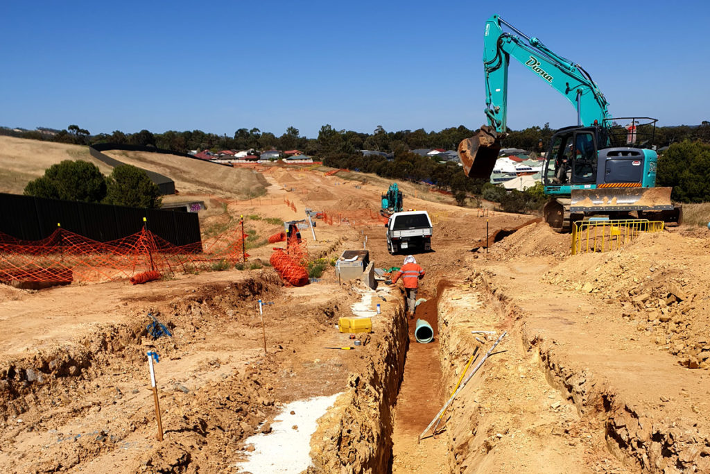 Gawler East Link Road construction works