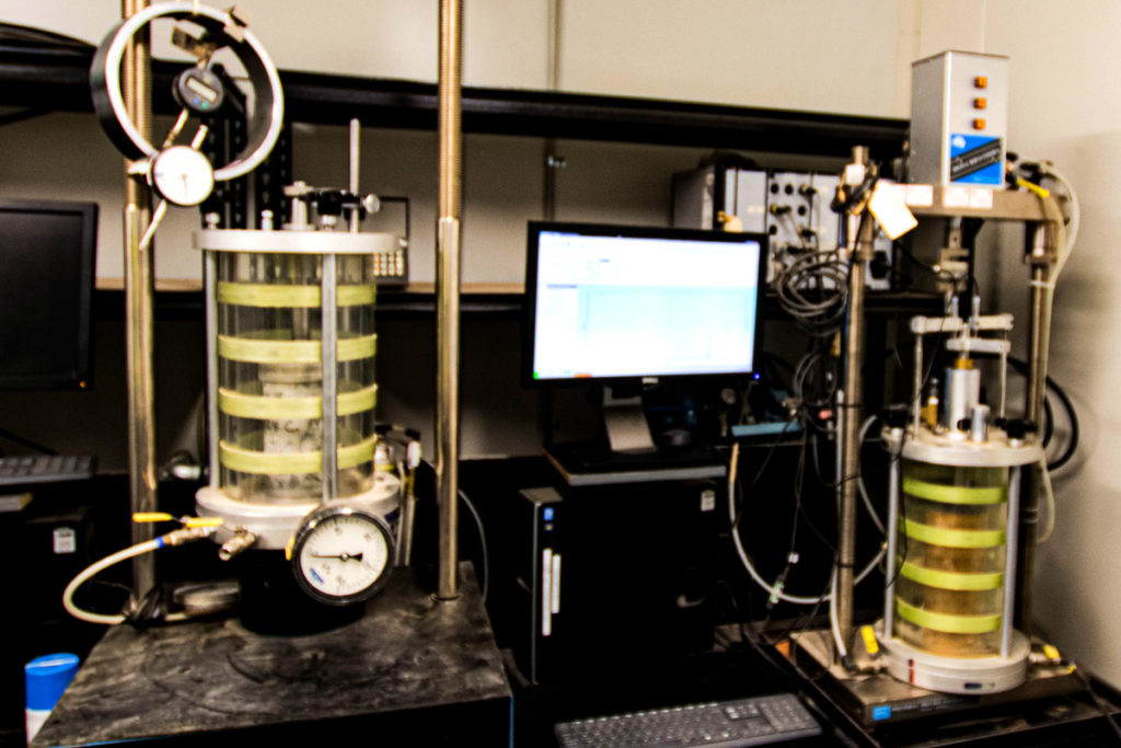 Tri-axial testing